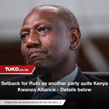 In politics they say anything can happen. President William Ruto's 2027  political plans have suffered a major blow after a recent decision by a  Kenya Kwanza Alliance constituent party