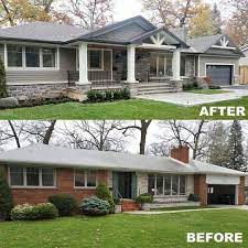 After (no before photo) after (no before photo) learn about the rustic style portico. Before And After Front Porch Makeovers Beneath My Heart Ranch House Exterior Home Exterior Makeover Ranch House Remodel