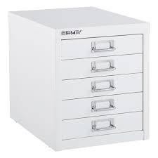Accepts 8 1/2 x 11 letter size or a4. Bisley White 5 Drawer Cabinet The Container Store