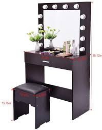 Check spelling or type a new query. Fundiscount Vanity Set With Lighted Mirror Cushioned Stool And Drawers Modern Makeup Vanity Dressing Table Dresser Desk Vanities Bench For Bedroom Living Room Girls Dressing Room Black Dataglove Com