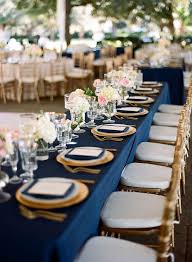 A blue and white striped table runner like this or this is a great choice as it echos the design of the american flag. Trending Royal Blue Wedding Decoration Ideas For A Color Thematic Indian Wedding