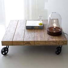 The subtle legs are made of stainless steel. Tyson Solid Wood Industrial Square Coffee Table With Wheels Natural Finish Buy Industrial Coffee Table Product On Alibaba Com