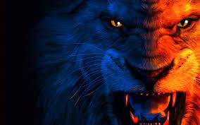 download wallpapers lion art muzzle anger predators besthqwallpapers com lion art digital wallpaper lion wallpaper
