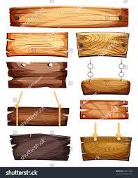 Old West Empty Signboards Or Wood Plank Blank Wooden Boards With Nails For Banners Or Messages Hanging On Chains Or Name Plate Design Wooden Signs Wood Planks