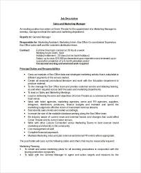 Alternative titles for this job include building society manager, financial institution manager or director. 11 Marketing Manager Job Description Free Sample Example Format Free Premium Templates