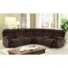 5 pc toletta granite fabric sectional sofa with recliners and chaise. Recliner Sectional Sofa Brown Chenille Fabric Sectional Sectionals W 2 Console Couch Plush Comfort Living Room Furniutre Walmart Com Walmart Com