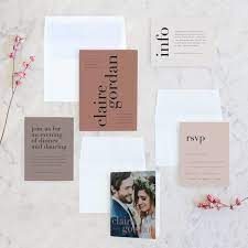 These Are The Most Beautiful Wedding Invitations You Can Buy Online Green Wedding Shoes Minimal Wedding Invitation Sunset Wedding Invitations Wedding Invitations