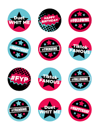Download Tiktok Cupcake Toppers Svg Vectorency