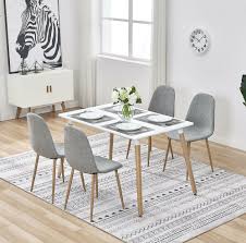 Modern Simple Design Rectangular Wood Dining Table Is Perfect For Small Casual Dining Areas Small Rectangle Dining Table Rectangle Dining Table Dining Chairs