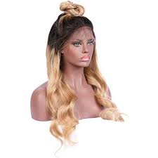 Black And Blonde Ombre Lace Front Wig Krn Ombre Lace Front Wig Human Hair Body Wave Blonde Full Lace Wigs For Black Women 1b 27 Blonde With Dark Roots Baby Hair Meidum Size And With Images Blonde With Dark