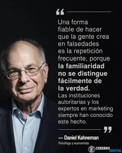 Daniel Kahneman demostró que la repetición constante crea ilusiones de verdad. Exigir evidencia empírica y auditar las premisas repetidas en tus proyectos evitará sesgos cognitivos, garantizando una toma de decisiones analítica, precisa
