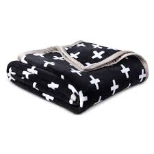 Black And White Checkered Throw Blanket Plus Sign Plush Blanket Full Queen 22 99 Plush Blanket Pillow Fort Blanket Black