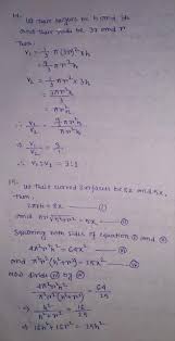Mathemitics circulum lesson 15 answer key. Rs Aggarwal And Veena Aggarwal Class 9 Math Fifteenth Chapter Volume And Surface Area Of Solids Exercise 15c Solution