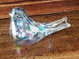 Hand Blown Glass Bird Art Glass Bird Multicolor Sweet Bird Figurine Glass Art Vintage Glass Sculpture Artisan Glass Jewelsandmetals Glass Sculpture Glass Blowing Glass Birds