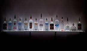 Led Lighted Wall Mounted Liquor Shelves Bottle Display Bottle Display Led Lights Liquor Shelf