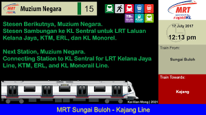Tenaga nasional has agreed to supply 116.5mw power on the sbk line which costs rm173.8 million. Rapidkl Mrt Sg Buloh Kajang Line Train Announcement Youtube