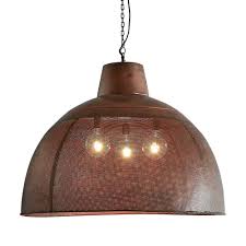 Maybe you would like to learn more about one of these? Riva Extra Large Antique Copper Perforated Iron Dome Pendant Light