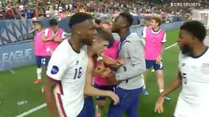 The fans broke out in a homophobic chant and threw garbage at players on the field. Gio Reyna Hit In The Head With Bottle Thrown By Mexico Fans