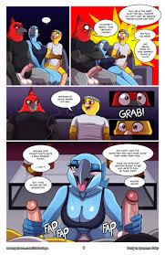 Rule 34 Dev - general:[anthro balls base_three_layout beak  big_breasts blockage_(layout) blue_body blue_feathers blush  bodily_fluids bottle_cap bottomless breasts brown_eyes cleavage  clothed clothing ...