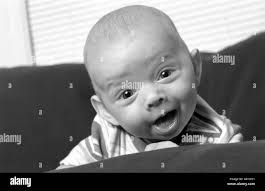 2 month old baby Black and White Stock Photos & Images