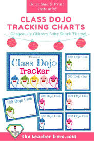 Teacher Resource Baby Shark Theme Dojo Tracking Charts