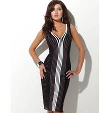 Fab Dresses By Frank Lyman Striped Midi Dress Midi Dress Outfit Black Sheath Dress