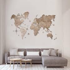 Wooden World Map Wood Large Wall Art Rustic Decor Custom Map Etsy World Map Decor Wall Decor Living Room Room Wall Decor
