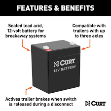 Trickle charger to maintain the battery while the trailer is being towed around? Breakaway Battery Sku 52023 For 24 46 By Curt Manufacturing