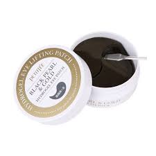 petitfee black pearl and gold hydrogel eye patch gold eyes eyepatch black pearl