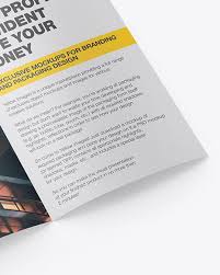 Textured Brochure Mockup In Stationery Mockups On Yellow Images Object Mockups