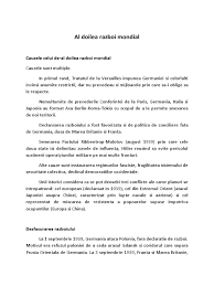 Tratatul de pace cu germania (iunie 1919, versailles): Al Doilea Razboi Mondial