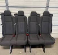 2015-2025 Ford Transit 12 OR 15 Passenger Van Rear Seats BLACK CLOTH | eBay