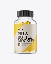 Clear Plastic Fish Oil Bottle Mockup Front View Present Your Design On This Mockup Simple To Change The Color Of Differen Mockup Free Psd Mockup Psd Mockup