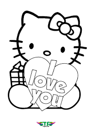 You can find them below. I Love U Hello Kitty Coloring Page Tsgos Com Tsgos Com