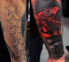 Forearm Sleeve Realistic Rose Flower Mens Cover Up Tattoos Forearm Cover Up Tattoos Tattoo Sleeve Cover Up Cover Up Tattoos For Men