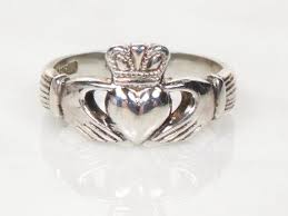 Vintage Claddagh Ring Irish Sterling Silver Claddagh Wedding Right Hand Rings Silver Claddagh Ring Claddagh Wedding