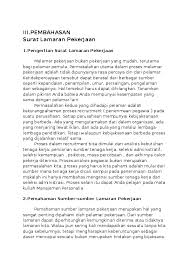 Bagaiman jika kamu ingin mengubah ukuran kertas pdf nya. Doc Iii Pembahasan Surat Lamaran Pekerjaan Firli Samdora Academia Edu