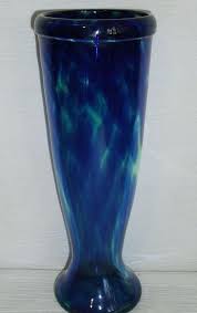 Www Jaedasplaythings Com Art Glass Vase Signed N Tremblay Hand Blown Canadian Artist 9 5 Blue Tremblay Art Glass Vase Glass Art Canadian Artists