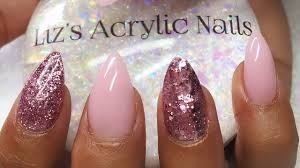 Girls with different temperaments can get the sweet feeling of pink very well. Acrylic Nails Baby Pink Metallic Glitter Youtube
