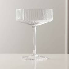 11.125 length measured from small. Modern Champagne Flutes Cb2