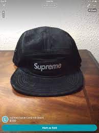 Supreme Suede Camp Hat Black Suede Hats Black