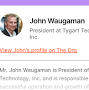 Profile Picture of John Waugaman - President at Tygart Technology, Inc. | The Orgon Google