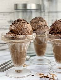 Keto ice cream recipe | low carb vanilla keto ice cream in a mason jar. Protein Packed Low Fat Chocolate Ice Cream Heather Mangieri Nutrition