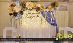Make Anniversary Decoration For Wife Or Husband From Live Online Shop Paper Flowers Wedding Paper Flower Decor Anniversary Decorations
