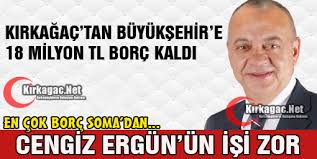 KIRKAĞAÇ'TAN BÜYÜKŞEHİR'E 18 MİLYON TL BORÇ KALDI