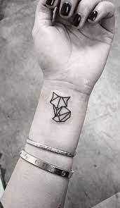 Geometric tattoos use geometric shapes and lines to create the desired fake tattoo, heavily relying on basic geometric rules. Unique Geometric Tattoo Nice Geometric Tattoo Small Minimal Geometric Wrist Arm Cat Fox Nat Small Wrist Tattoos Small Geometric Tattoo Fox Tattoo Geometric