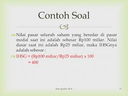 Maybe you would like to learn more about one of these? Indeks Harga Saham Pasar Modal Indonesia Rini Aprilia M Sc Ppt Download