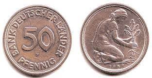 Heute machen sich banker die finger nur noch ungern schmutzig, zu groß ist ihnen mittlerweile der aufwand mit den münzen. Brd 50 Pfennig 1949 F Bank Deutscher Lander Aef Ma Shops