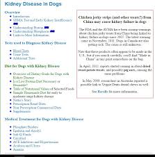 Renal failure means they won't be able to process phosphorus. Epi4dogs Kidney Issues Managing Epi Non Profit Educational Resource Forum