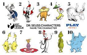 Seuss' characters from best to worst. Picture Round Dr Seuss Characters Nyc Trivia League